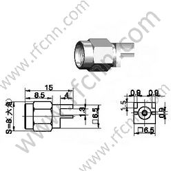 SMA θηλυκό άκρο Mount για υποδοχή PCB RF