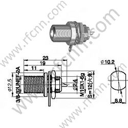 F Θηλυκό βύθισμα RF Bulkhead RF