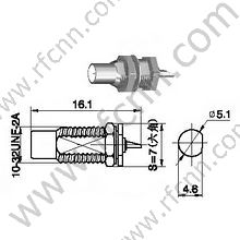 SMC θηλυκό πάνελ Builkhead Mount RF Connector