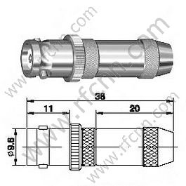 BNC Crimp Female για RG142 RF Connector